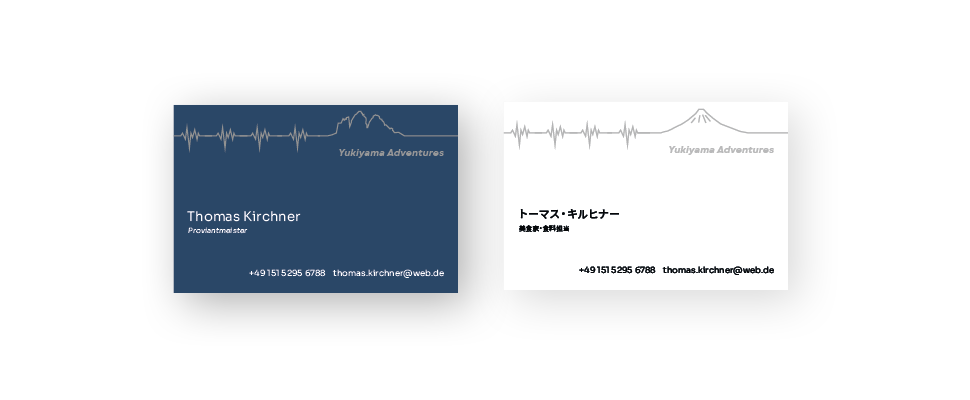 Visitenkarten-Design Japanisch-Deutsch